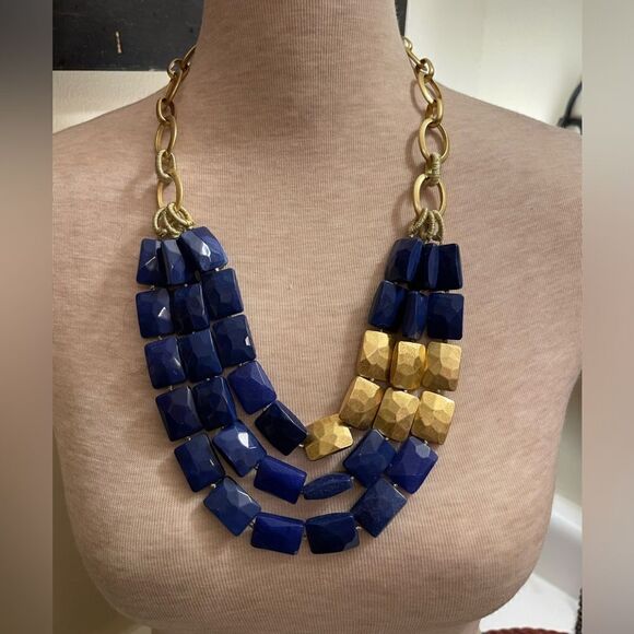 Stella and Dot Bahari Necklace Blue - Picture 1 of 2